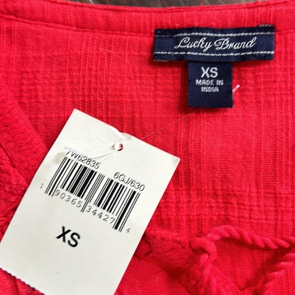 Lucky Brand peasant top XS NWT - Picture 5 of 9